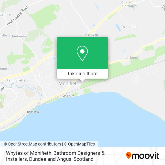 Whytes of Monifieth, Bathroom Designers & Installers, Dundee and Angus map