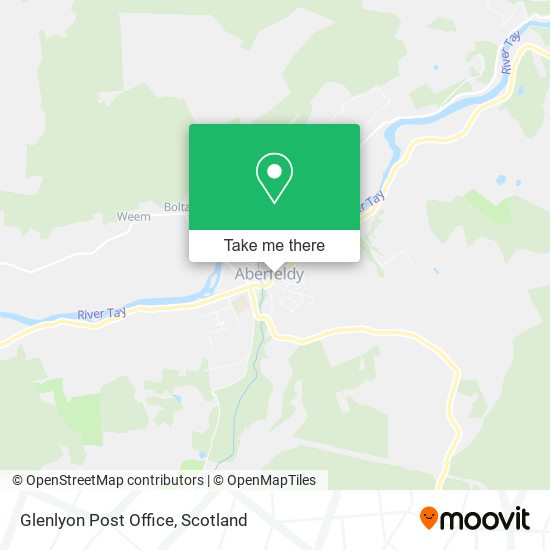 Glenlyon Post Office map