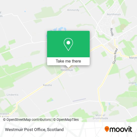 Westmuir Post Office map