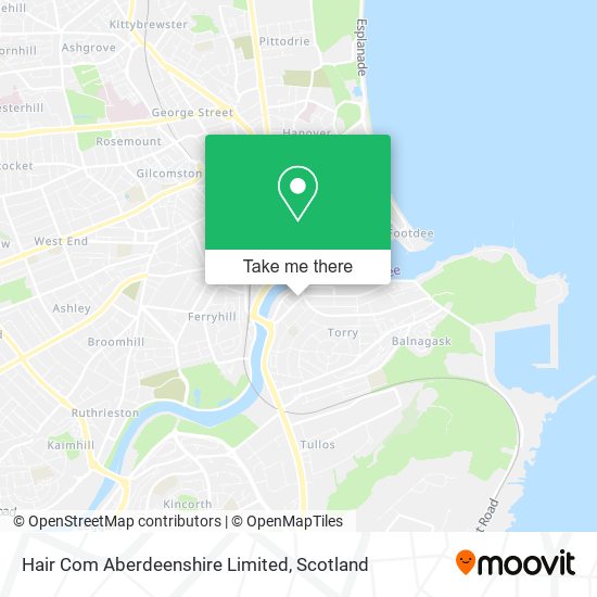 Hair Com Aberdeenshire Limited map