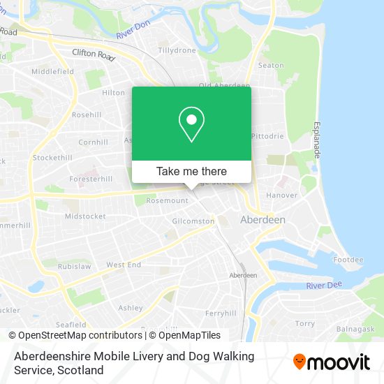 Aberdeenshire Mobile Livery and Dog Walking Service map