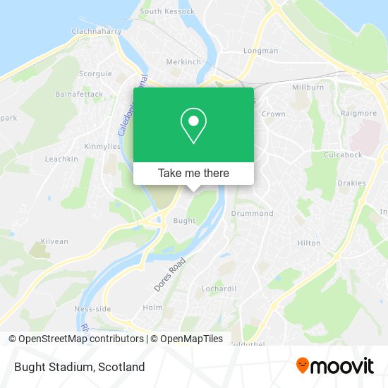 Bught Stadium map