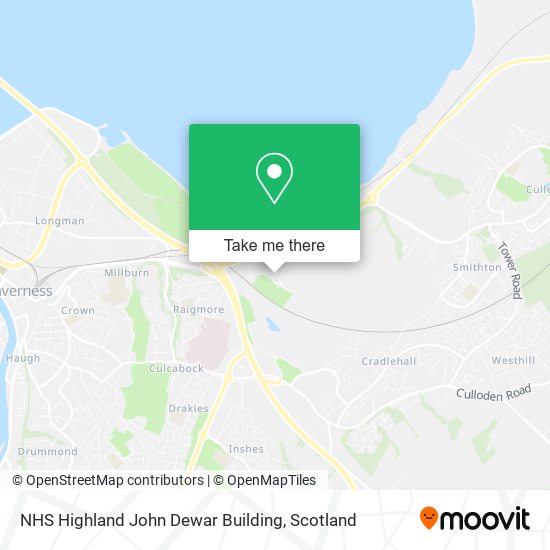 NHS Highland John Dewar Building map