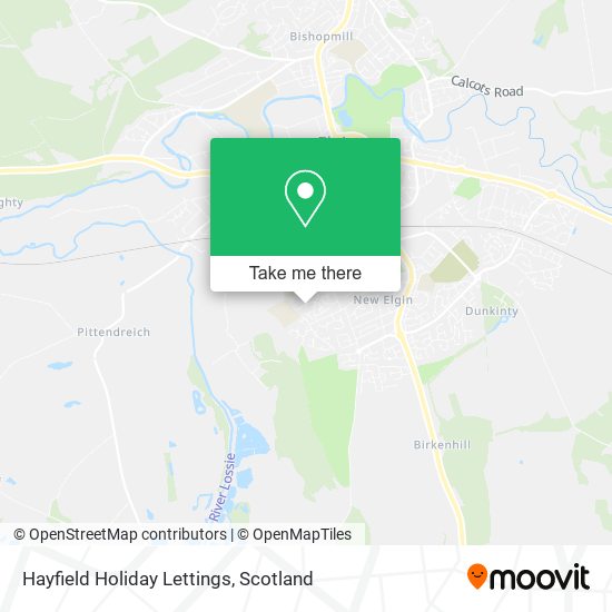Hayfield Holiday Lettings map