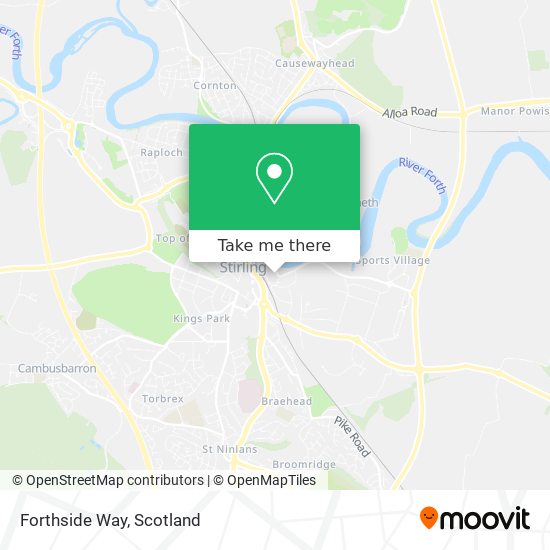 Forthside Way map