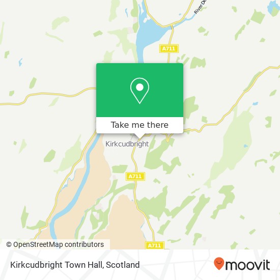 Kirkcudbright Town Hall map