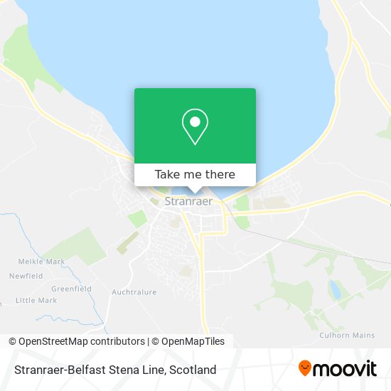 Stranraer-Belfast Stena Line map