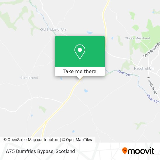 A75 Dumfries Bypass map