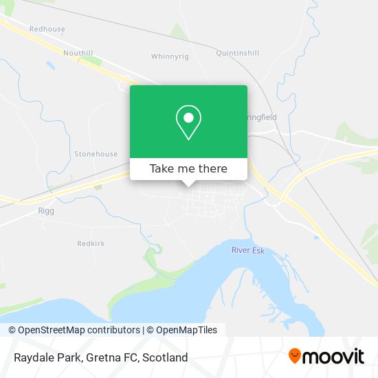 Raydale Park, Gretna FC map