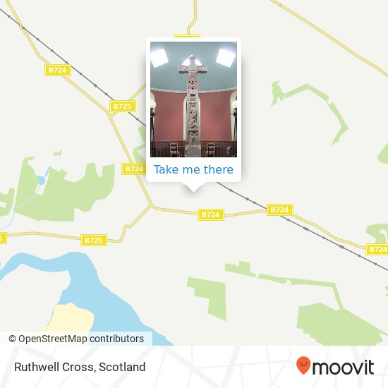 Ruthwell Cross map