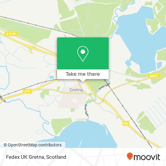 Fedex UK Gretna map