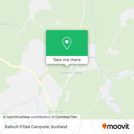 Balloch O'Dee Campsite map