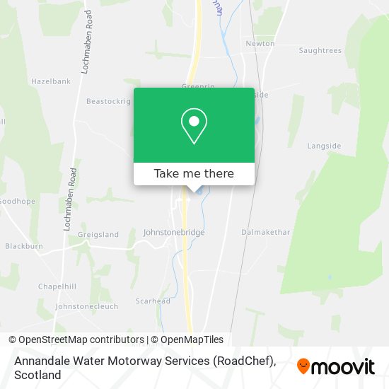 Annandale Water Motorway Services (RoadChef) map