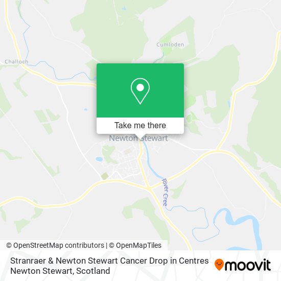 Stranraer & Newton Stewart Cancer Drop in Centres Newton Stewart map