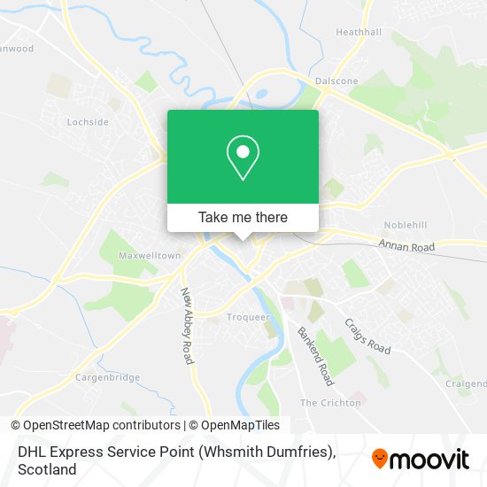 DHL Express Service Point (Whsmith Dumfries) map