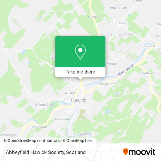 Abbeyfield Hawick Society map