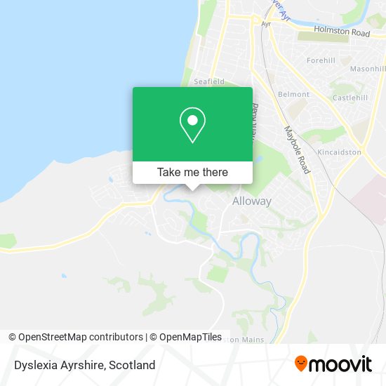 Dyslexia Ayrshire map