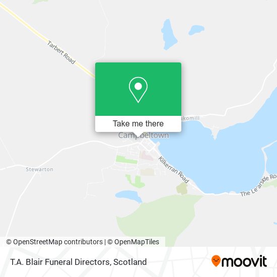 T.A. Blair Funeral Directors map