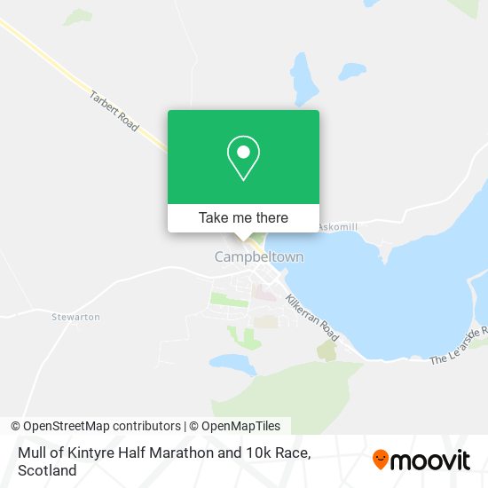 Mull of Kintyre Half Marathon and 10k Race map