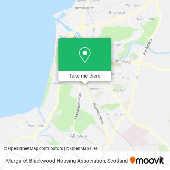 Margaret Blackwood Housing Association map