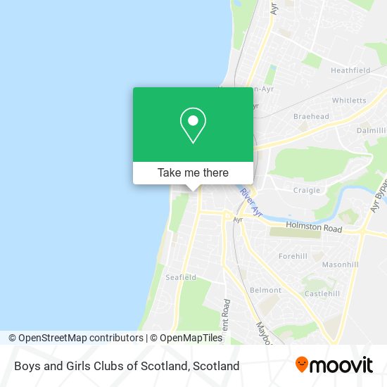 Boys and Girls Clubs of Scotland map