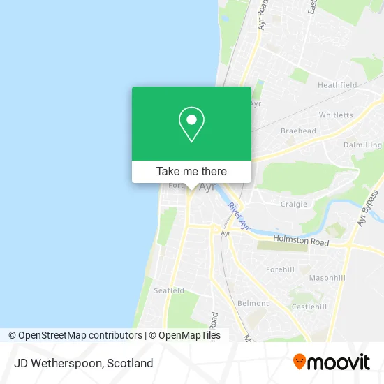 JD Wetherspoon map