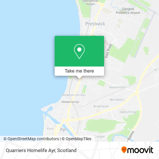 Quarriers Homelife Ayr map
