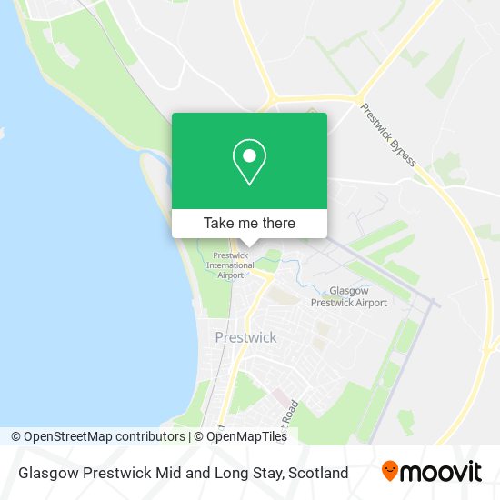 Glasgow Prestwick Mid and Long Stay map