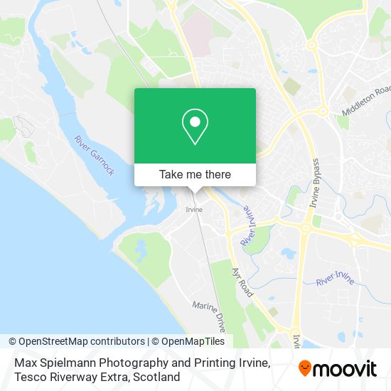 Max Spielmann Photography and Printing Irvine, Tesco Riverway Extra map