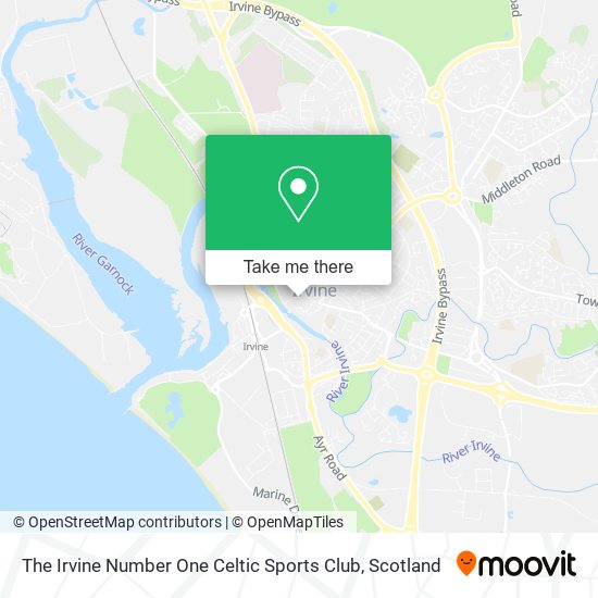 The Irvine Number One Celtic Sports Club map