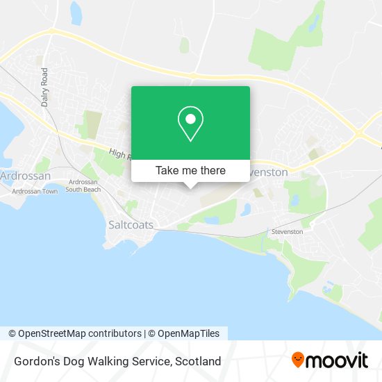 Gordon's Dog Walking Service map