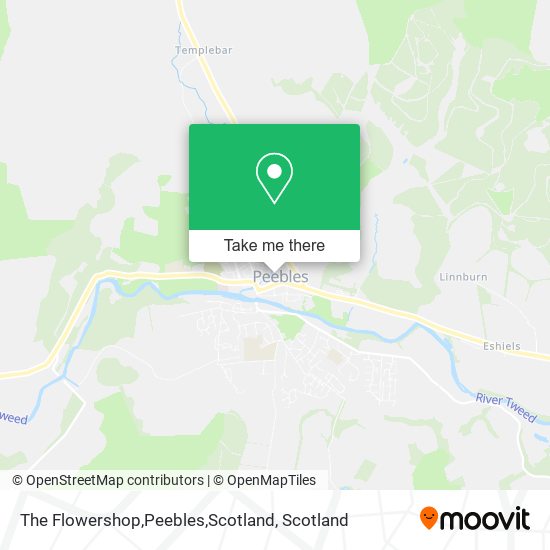 The Flowershop,Peebles,Scotland map