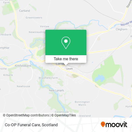 Co-OP Funeral Care map
