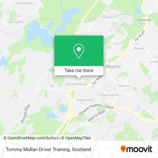 Tommy Mullan Driver Training map