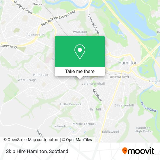 Skip Hire Hamilton map