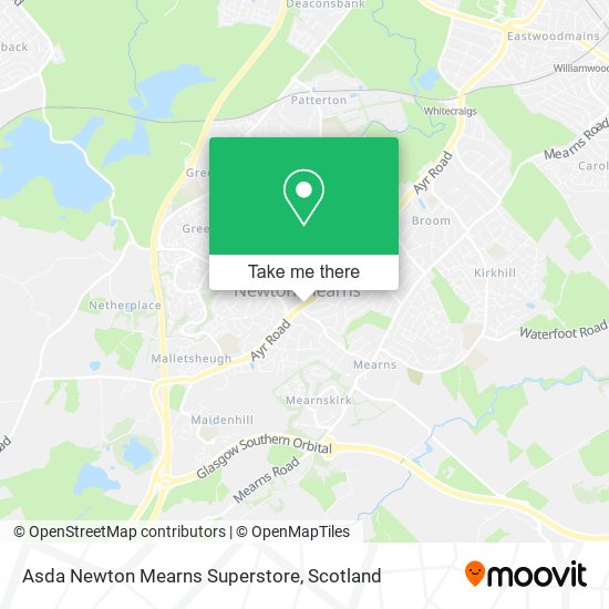 Asda Newton Mearns Superstore map