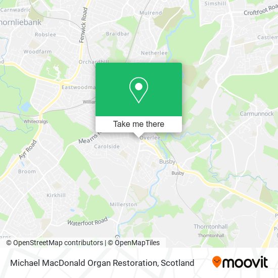 Michael MacDonald Organ Restoration map