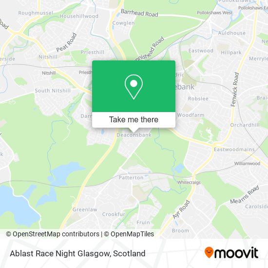 Ablast Race Night Glasgow map