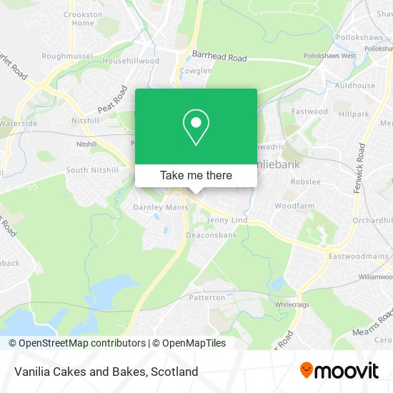 Vanilia Cakes and Bakes map