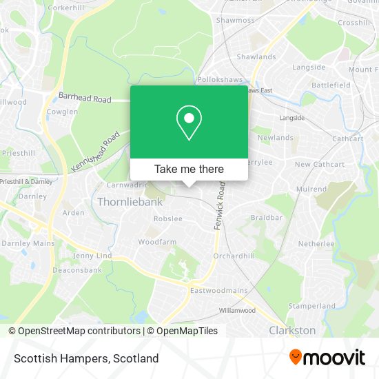 Scottish Hampers map