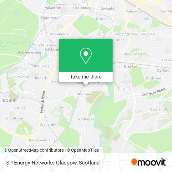 SP Energy Networks Glasgow map