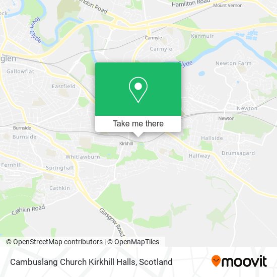 Cambuslang Church Kirkhill Halls map