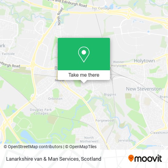 Lanarkshire van & Man Services map