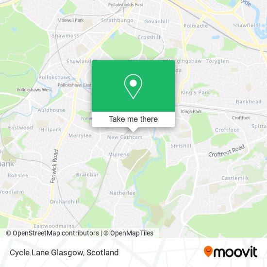 Cycle Lane Glasgow map
