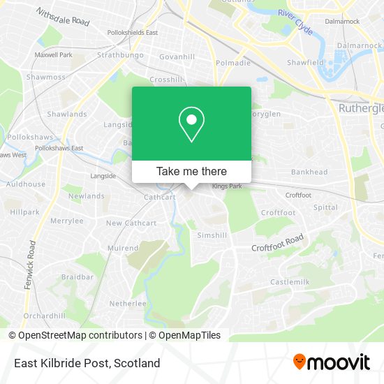 East Kilbride Post map