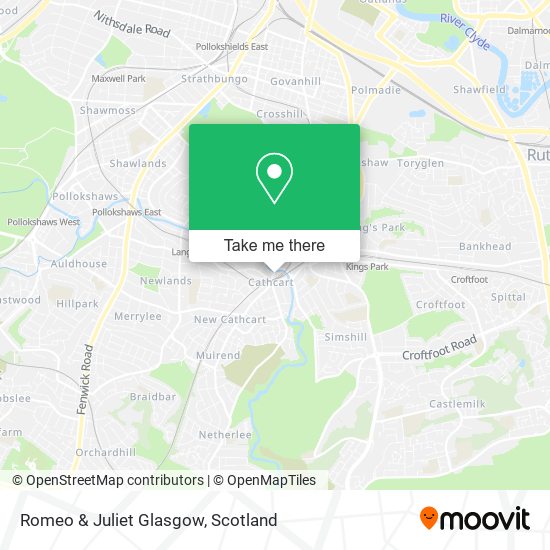 Romeo & Juliet Glasgow map