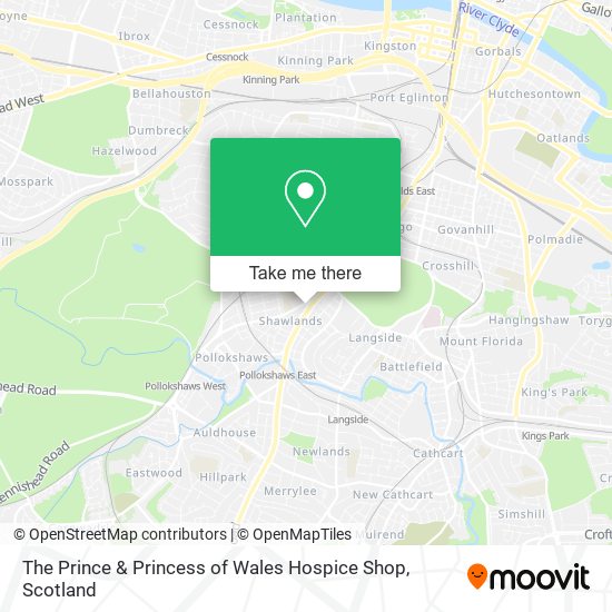 The Prince & Princess of Wales Hospice Shop map