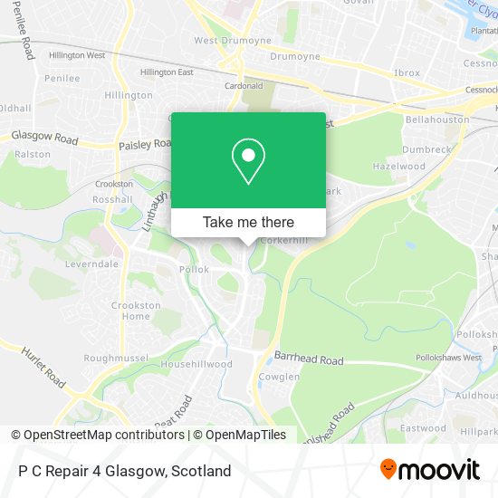 P C Repair 4 Glasgow map