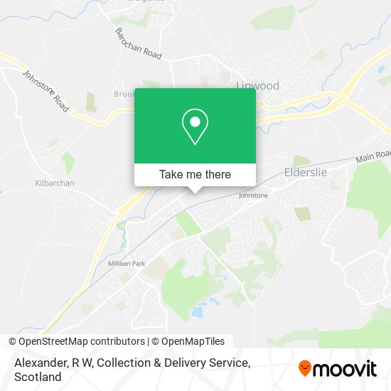 Alexander, R W, Collection & Delivery Service map