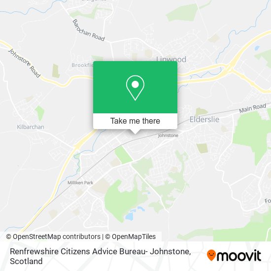 Renfrewshire Citizens Advice Bureau- Johnstone map